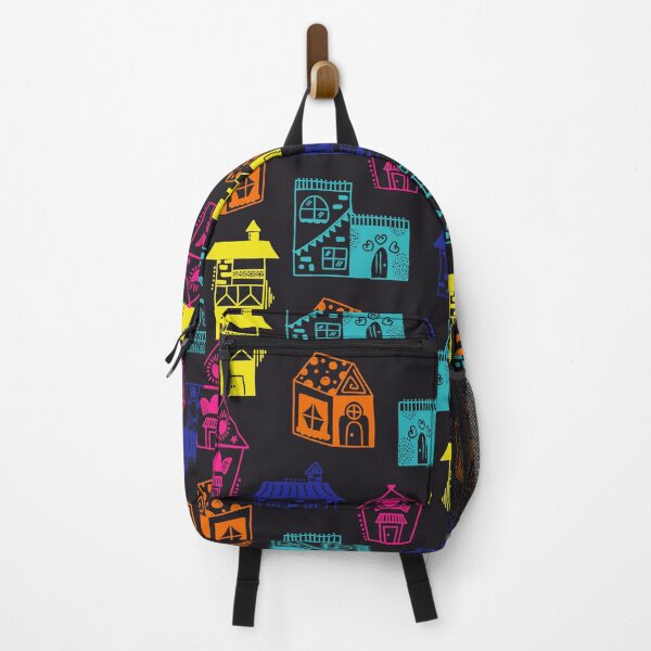 Item preview, Hand Drawn Multicolor Fun Houses designed and sold by Farissa Designs.