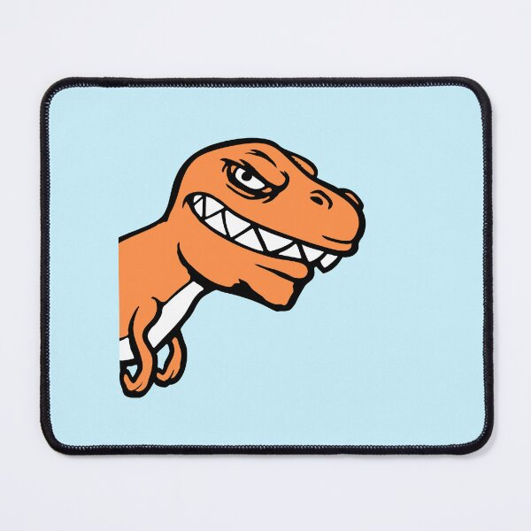 Item preview, Dino T-Rex looking from side half Funny Evil designed and sold by shirt-o-mat.