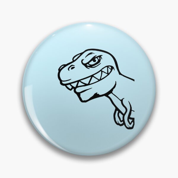 Item preview, Dino T-Rex looking from side half Funny Evil designed and sold by shirt-o-mat.
