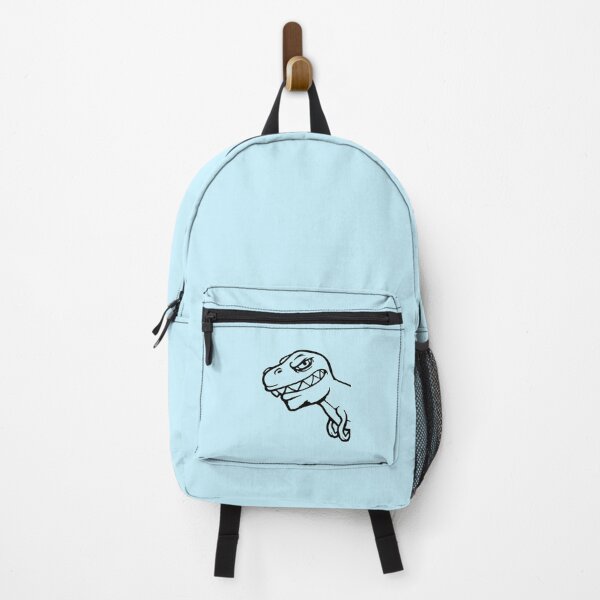 Item preview, Dino T-Rex looking from side half Funny Evil designed and sold by shirt-o-mat.