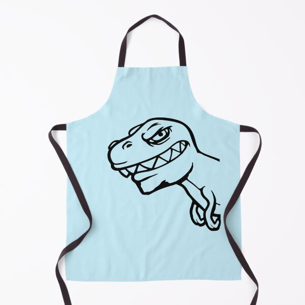 Item preview, Dino T-Rex looking from side half Funny Evil designed and sold by shirt-o-mat.