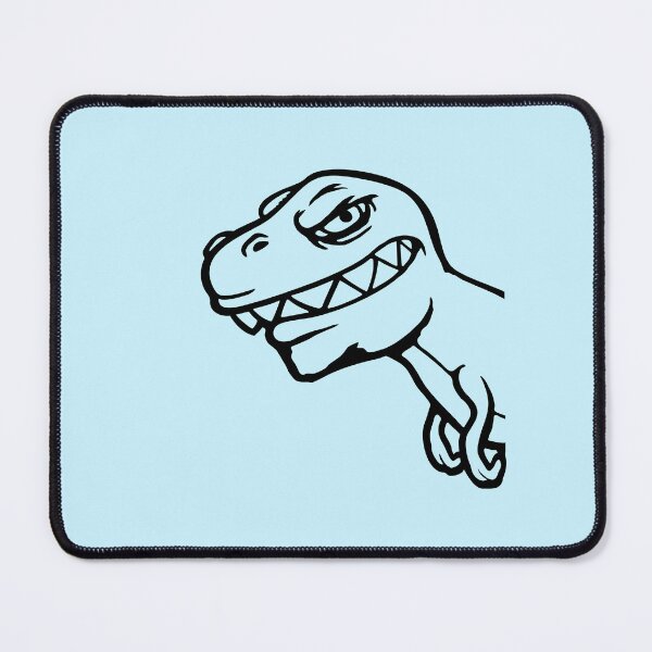Item preview, Dino T-Rex looking from side half Funny Evil designed and sold by shirt-o-mat.
