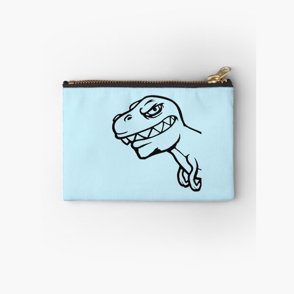 Item preview, Dino T-Rex looking from side half Funny Evil designed and sold by shirt-o-mat.