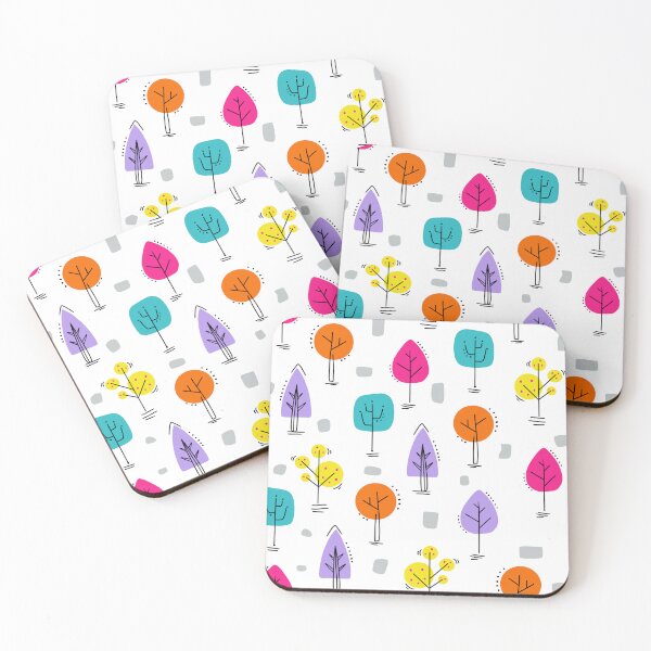 Item preview, Cute Colorful Doodle Trees  designed and sold by Farissa Designs.