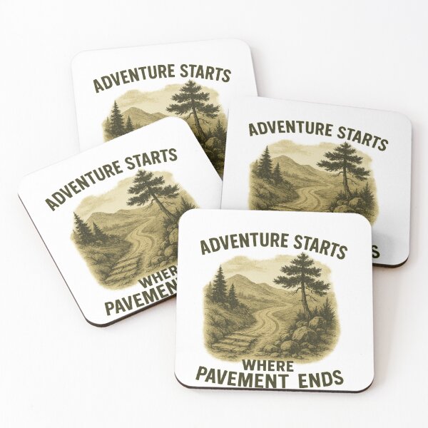 Item preview, Adventure Starts Where The Pavement Ends designed and sold by DailyDrivesct.