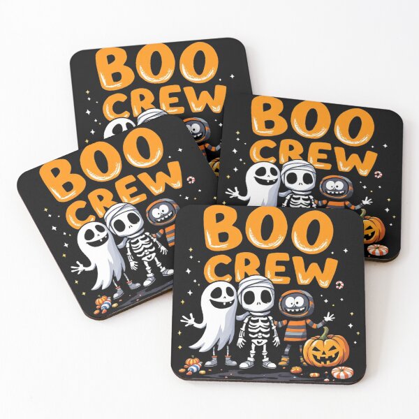 Item preview, Halloween Hooligans: A playful and fun design with a group of Halloween hooligans. A ghost, an alien mummy, and an alien are all together with pumpkins, causing a bit of spooky trouble. designed and sold by Grang Art Artistic Designs.
