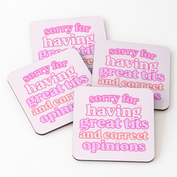 Item preview, Sorry for Having Great Tits and Correct Opinions – Pink Girly Aesthetic Design designed and sold by wwshd.