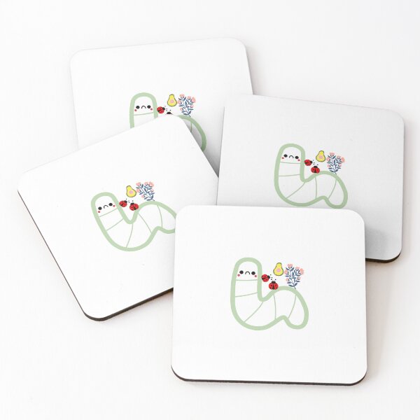 Item preview, Cute Worm and Ladybugs Kawaii Illustration designed and sold by TigerClawCo.
