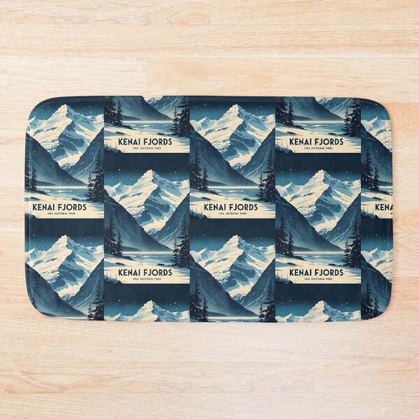 Item preview, Kenai Fjords National Park Winter USA Vintage Travel Tourism  designed and sold by TravelersGems.