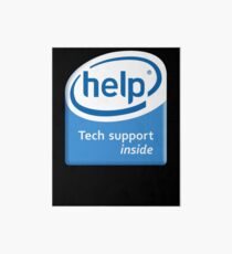 Funny Intel Parody Logo Computer Tech Support Art Board