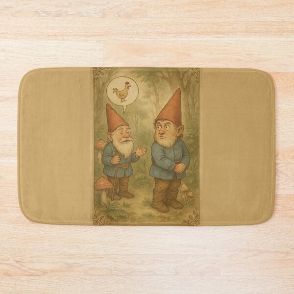 Item preview, Awkward Look-Away Gnomes — Vintage Storybook Meme designed and sold by VoidBloom Studio.
