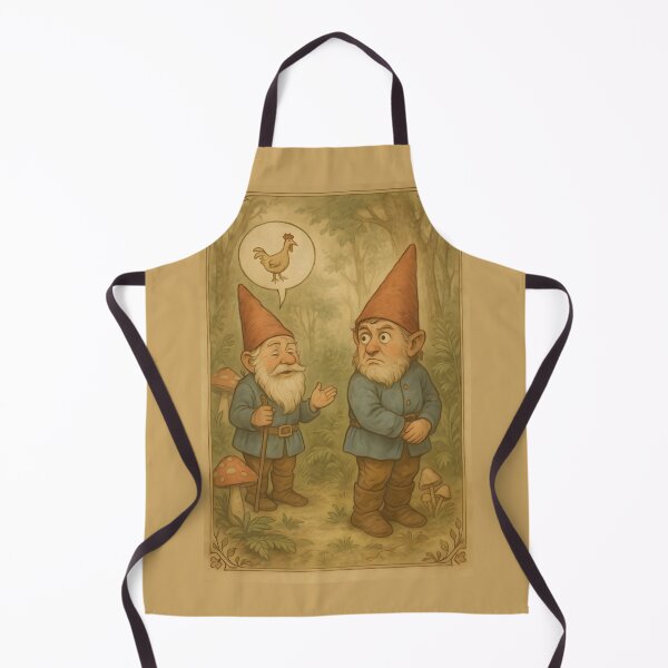 Item preview, Awkward Look-Away Gnomes — Vintage Storybook Meme designed and sold by VoidBloom Studio.