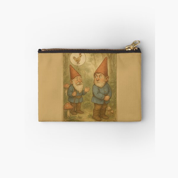 Item preview, Awkward Look-Away Gnomes — Vintage Storybook Meme designed and sold by VoidBloom Studio.