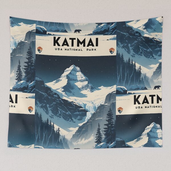 Item preview, Katmai National Park USA Winter Vintage Travel Tourism  designed and sold by TravelersGems.