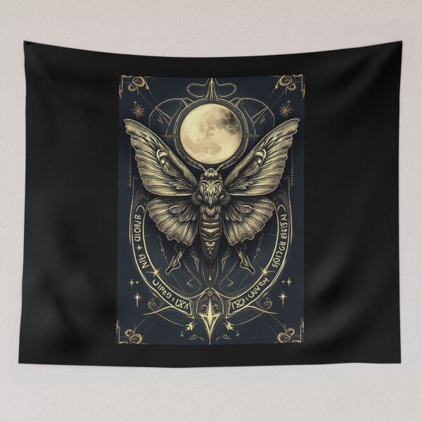 Artikelvorschau, Gothic Occult Insect – Runenmotte mit Halbmond entworfen und verkauft von SEBRYS.