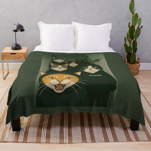 Item preview, Cat Gang – Funny Hoodie-Wearing Cats in Hallway Urban Streetwear Pet Art designed and sold by NitiDigitalxRyu.
