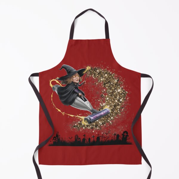 Item preview, Witch on a vacuum cleaner. Cemetery and the moon. designed and sold by MagelliShop.