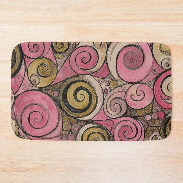 Item preview, 052 Swirling Patterns in Pink and Gold designed and sold by nikoart001.