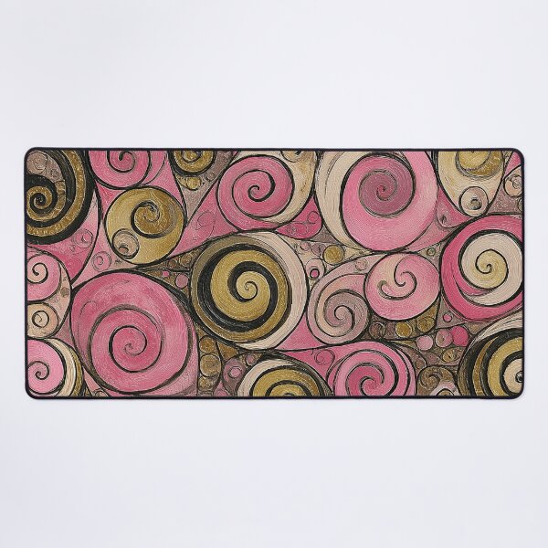 Item preview, 052 Swirling Patterns in Pink and Gold designed and sold by nikoart001.