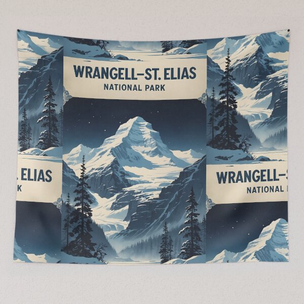 Item preview, Wrangell St Elias National Park Winter USA Vintage Travel Tourism  designed and sold by TravelersGems.