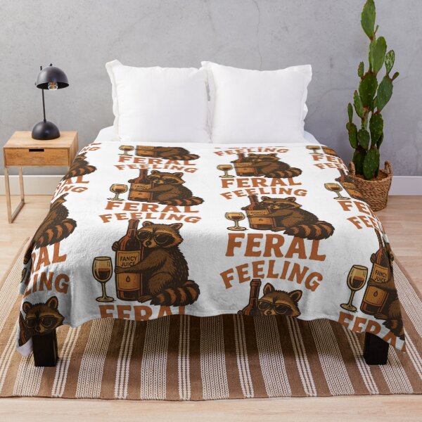 Item preview, Funny Raccoon Meme Feeling Feral Women Sarcastic Humorous Graphic designed and sold by LuxeGraphix.