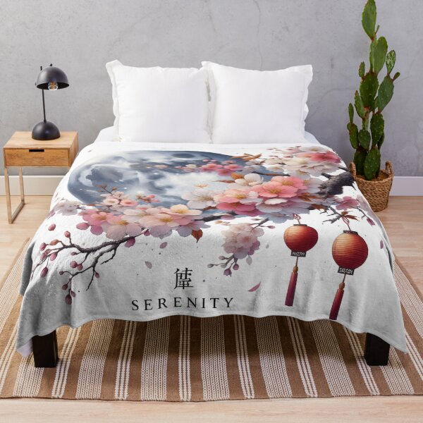 Item preview, cherry, blossom, japanese, anime, floral, full moon designed and sold by TrueArtVibes.