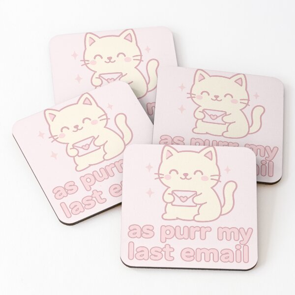 Item preview, As Purr My Last Email – Cute Pink Cat Office Humor Design designed and sold by wwshd.