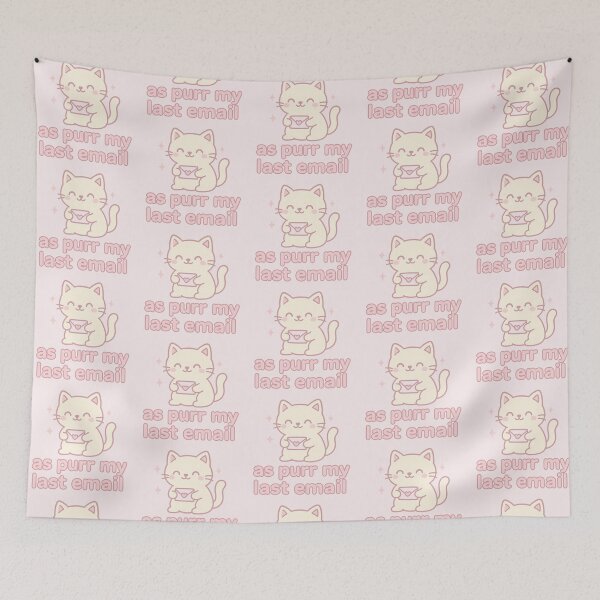 Item preview, As Purr My Last Email – Cute Pink Cat Office Humor Design designed and sold by wwshd.