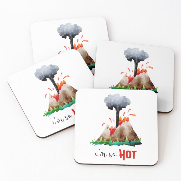 Item preview, Hot Lava Eruption Watercolor Illustration designed and sold by Farissa Designs.