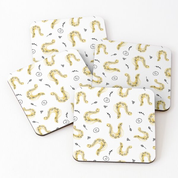 Item preview, Cute Watercolor Doodle Worms designed and sold by Farissa Designs.
