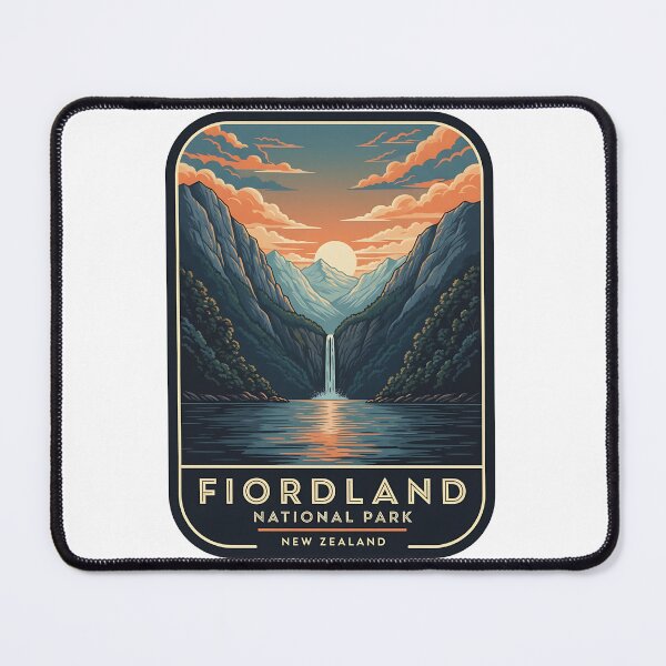 Item preview, Fiordland National Park New Zealand Travel Art Emblem designed and sold by LittleArij.