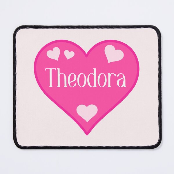 Item preview, Theodora Name Pink Heart designed and sold by Jeallan Designs.