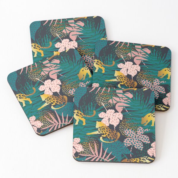 Item preview, Tropical Jungle with Leopards & Floral Foliage designed and sold by NicolaZhukov.