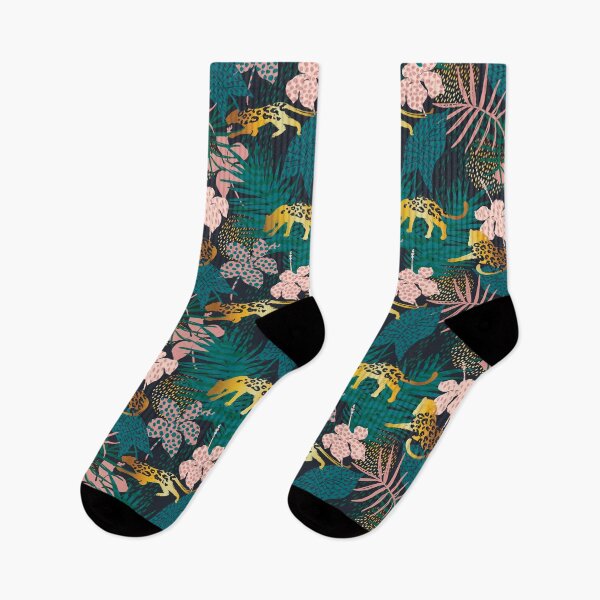 Item preview, Tropical Jungle with Leopards & Floral Foliage designed and sold by NicolaZhukov.