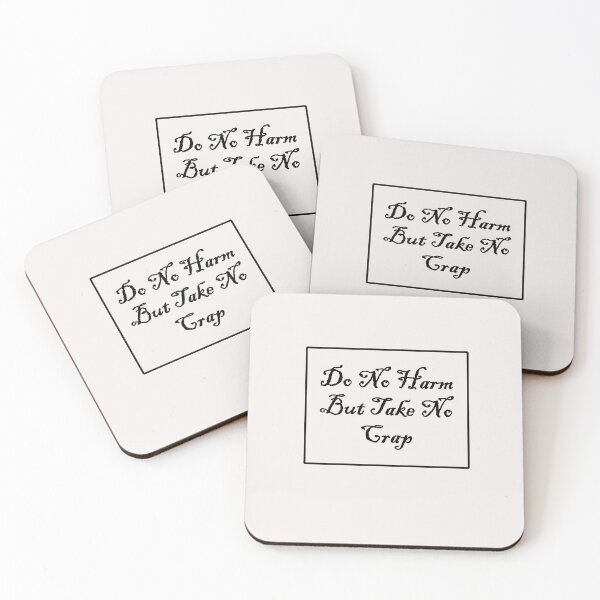 Item preview, Do No Harm But Take No Crap designed and sold by Pawsome Quotes.