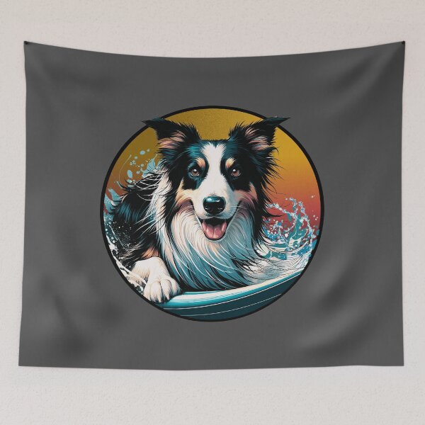 Item preview, Border Collie Surfer designed and sold by maistendencias.