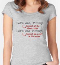 Funny Punctuation Grammar Humor Women's Fitted Scoop T-Shirt