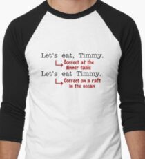 Funny Punctuation Grammar Humor Men's Baseball ¾ T-Shirt