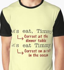 Funny Punctuation Grammar Humor Graphic T-Shirt