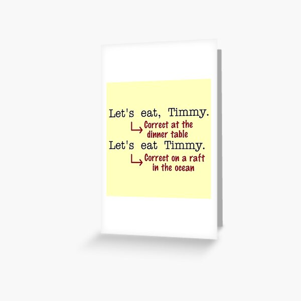 Funny Punctuation Grammar Humor Greeting Card