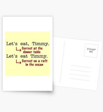 Funny Punctuation Grammar Humor Postcards