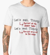 Funny Punctuation Grammar Humor Men's Premium T-Shirt