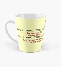 Lustiger Interpunktions-Grammatik-Spaß Tasse (groß)
