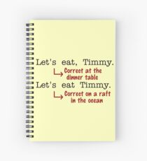 Funny Punctuation Grammar Humor Spiral Notebook