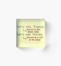 Funny Punctuation Grammar Humor Acrylic Block