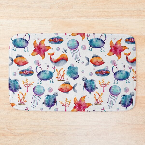 Item preview, Watercolor Cute Marine Animals designed and sold by Farissa Designs.
