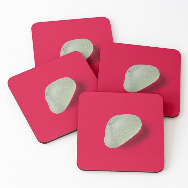 Item preview, Red japandi sea glass designed and sold by mari tishina.