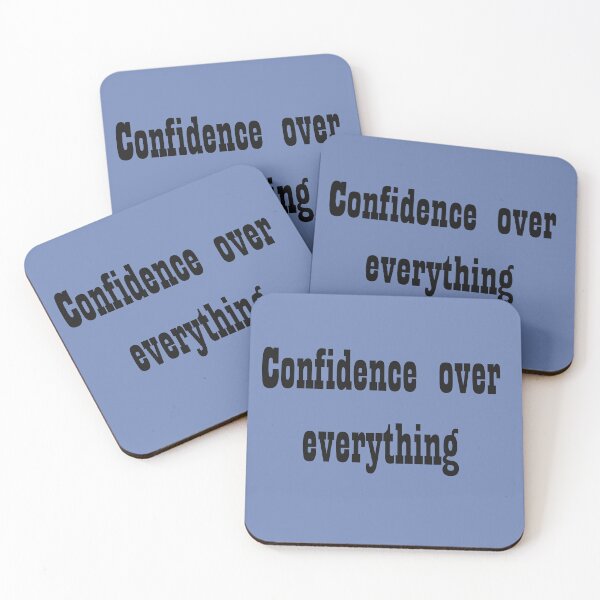 Item preview, Confidence Over Everything – Alpha Quote designed and sold by ArtNestVerse.