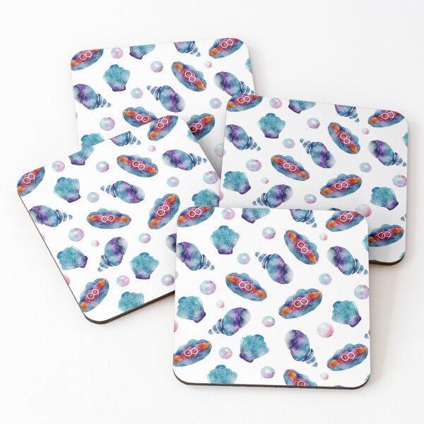 Item preview, Cute Blue Sea Shells with Pearls designed and sold by Farissa Designs.