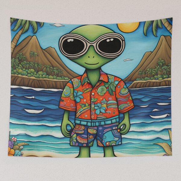 Item preview, Alien in Hawaii designed and sold by Colin Bentham.